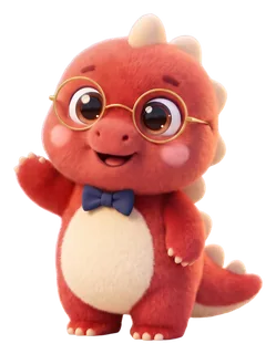 Rexy, das Maskottchen von Rex Finanzplanung, winkt